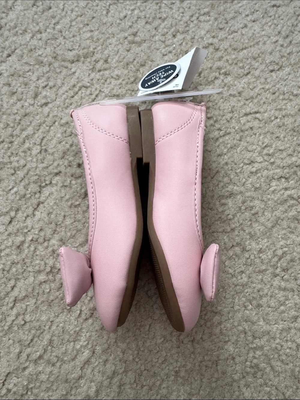 NWT OshKosh B'gosh Light Pink Bow Mary Jane Flats - Size 8